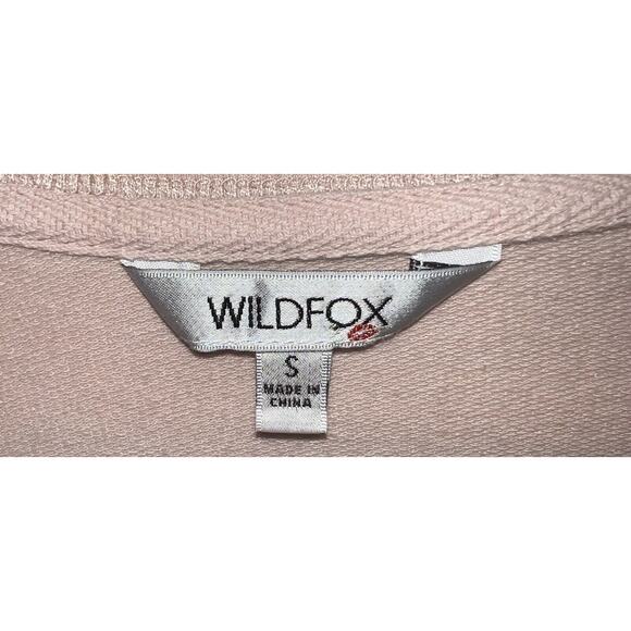 Wildfox Sz S But First Cocktails Sweatshirt Pink Pullover Soft Girl Brunchcore - Picture 5 of 7